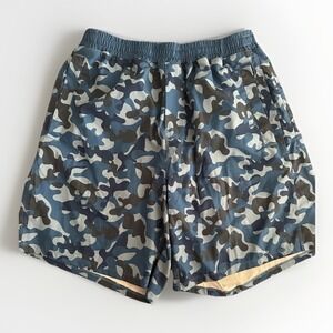 Freeballers Mens XL Blue Camo Lined Shorts 8"‎ Inseam Birddogs Style Athletic